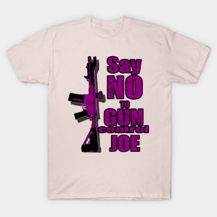 2024 Election Purple Say No To Gun Control Joe T-Shirt